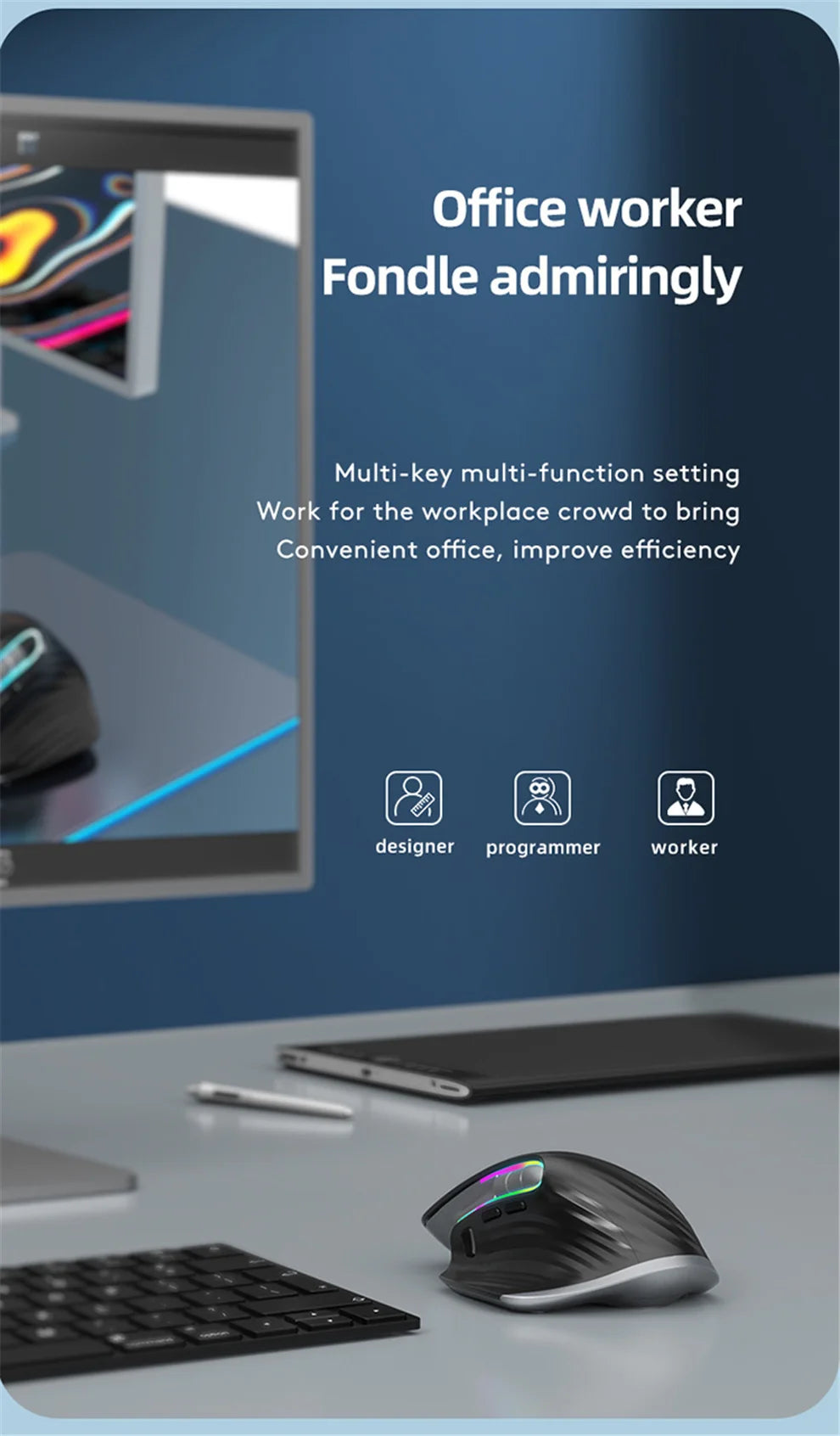 RGB Wireless Ergonomic Mouse