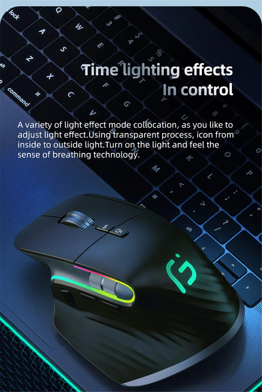 RGB Wireless Ergonomic Mouse