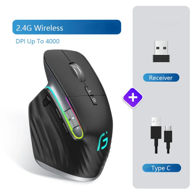 RGB Wireless Ergonomic Mouse