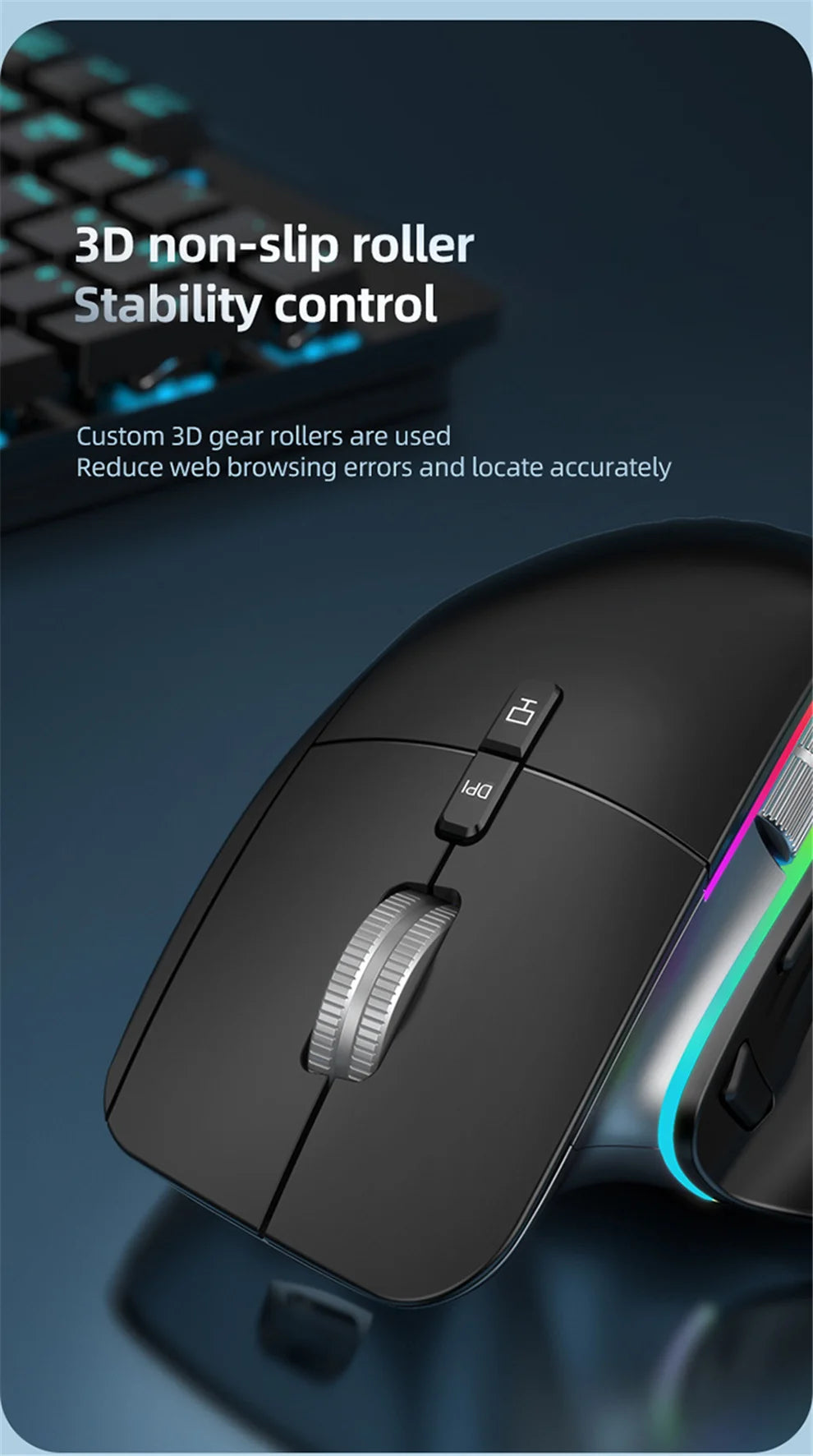 RGB Wireless Ergonomic Mouse