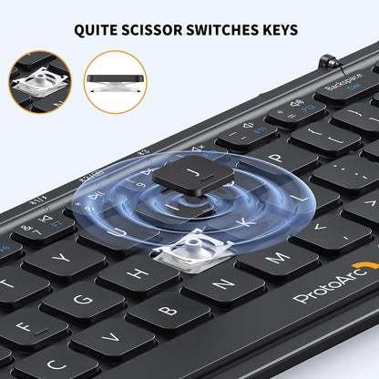 ProtoArc XKM01-Portable Folding Keyboard & Mouse
