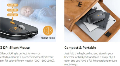 ProtoArc XKM01-Portable Folding Keyboard & Mouse