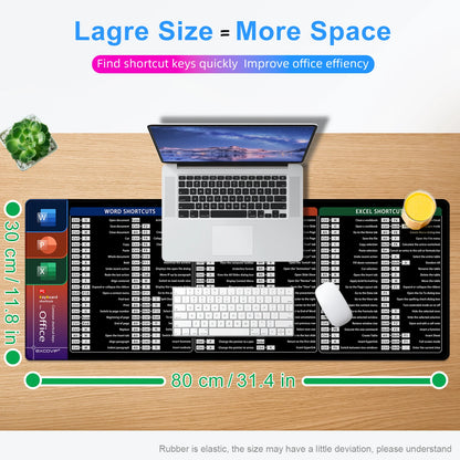 Office Shortcuts Desk Mat