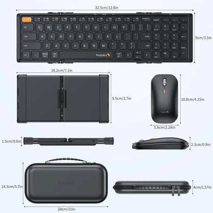 ProtoArc XKM01-Portable Folding Keyboard & Mouse