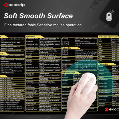 Python Programming Shortcut Desk Mat