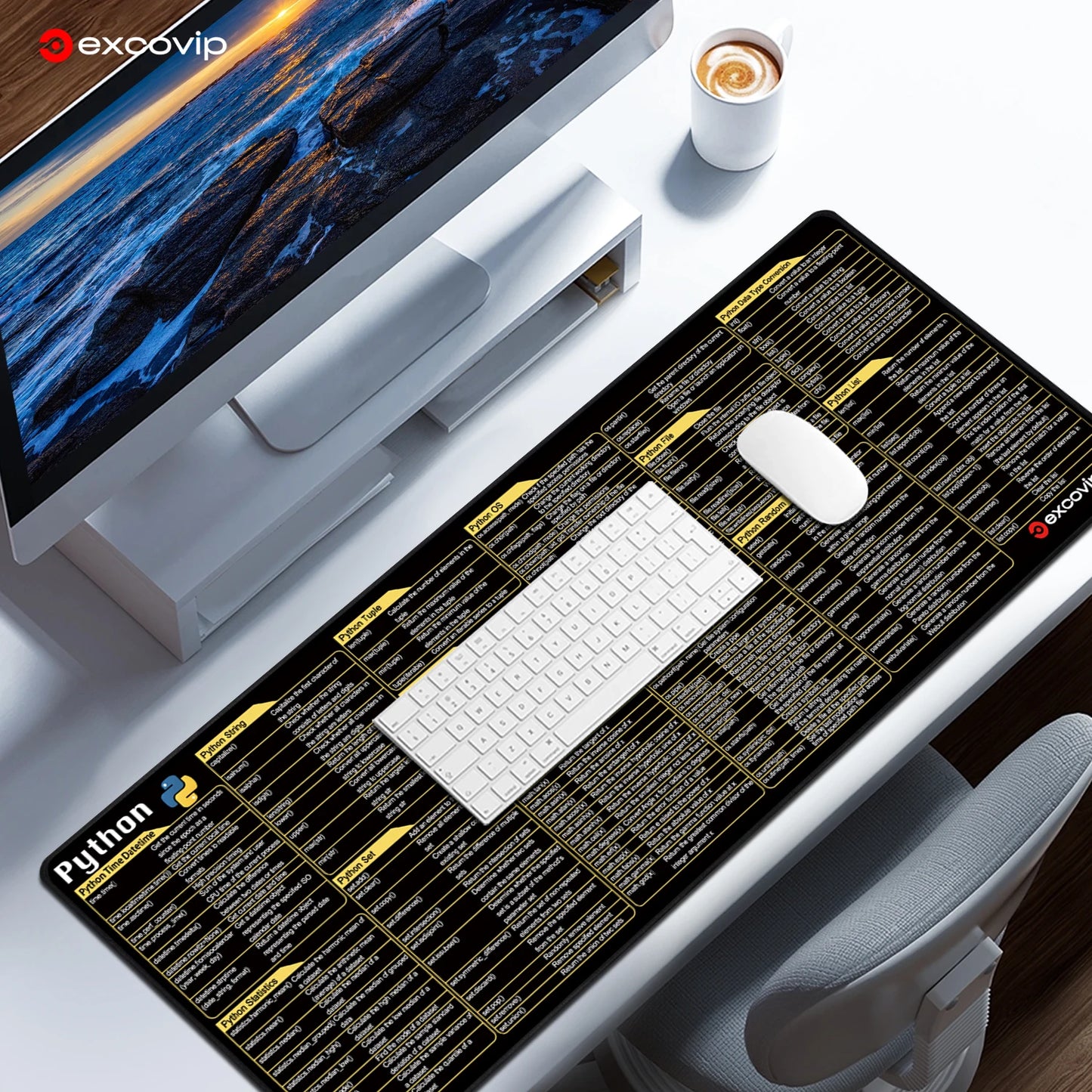 Python Programming Shortcut Desk Mat